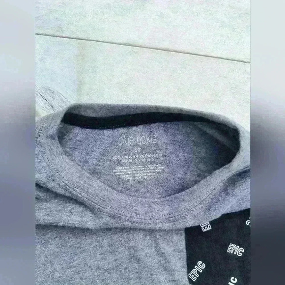 Okie Dokie Toddler Boys Epic Graphics LS Shirt Size 5T Gray - Picture 3 of 4